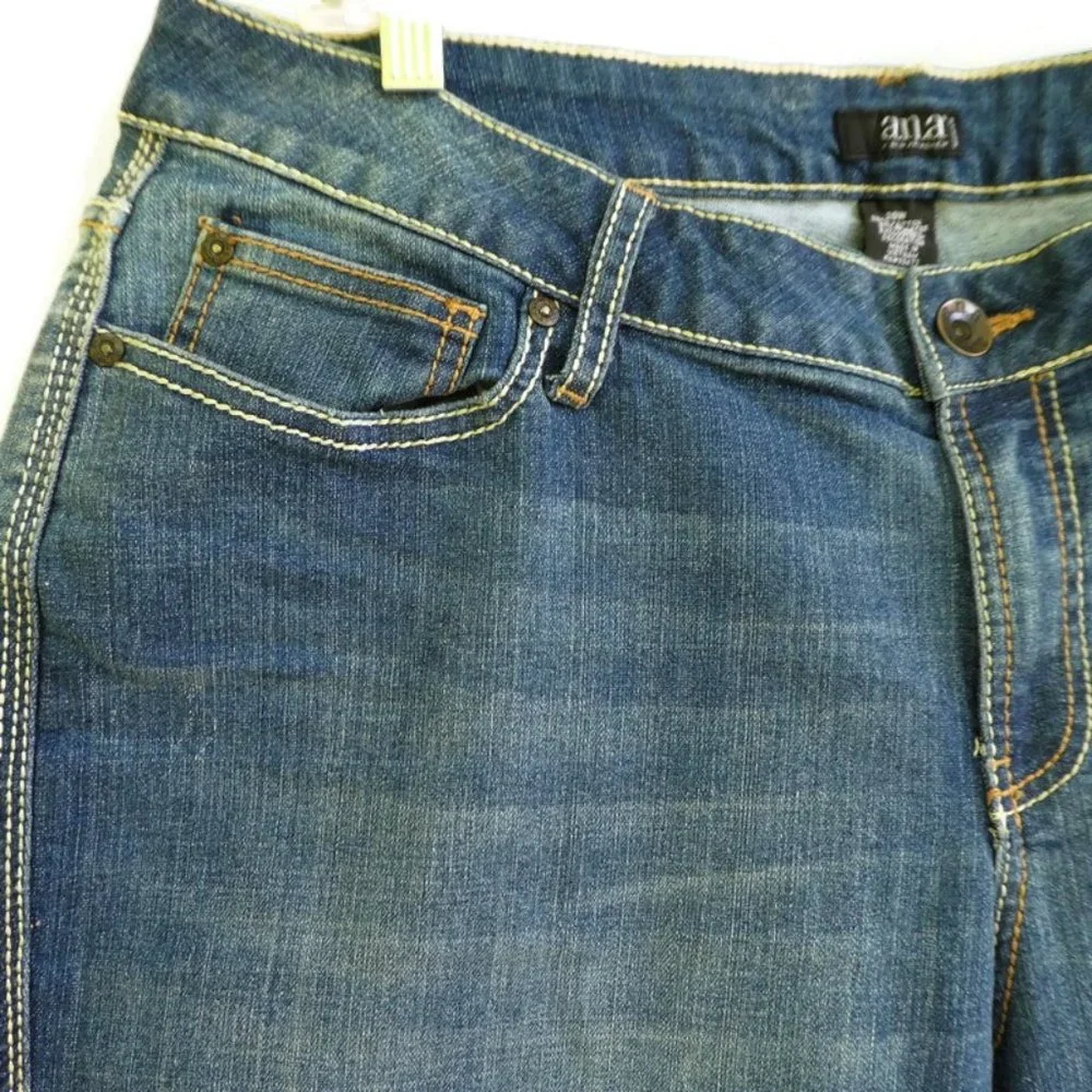 A.N.A. Jean Denim Shorts Rolled Cuff Boyfriend Bermuda 20W